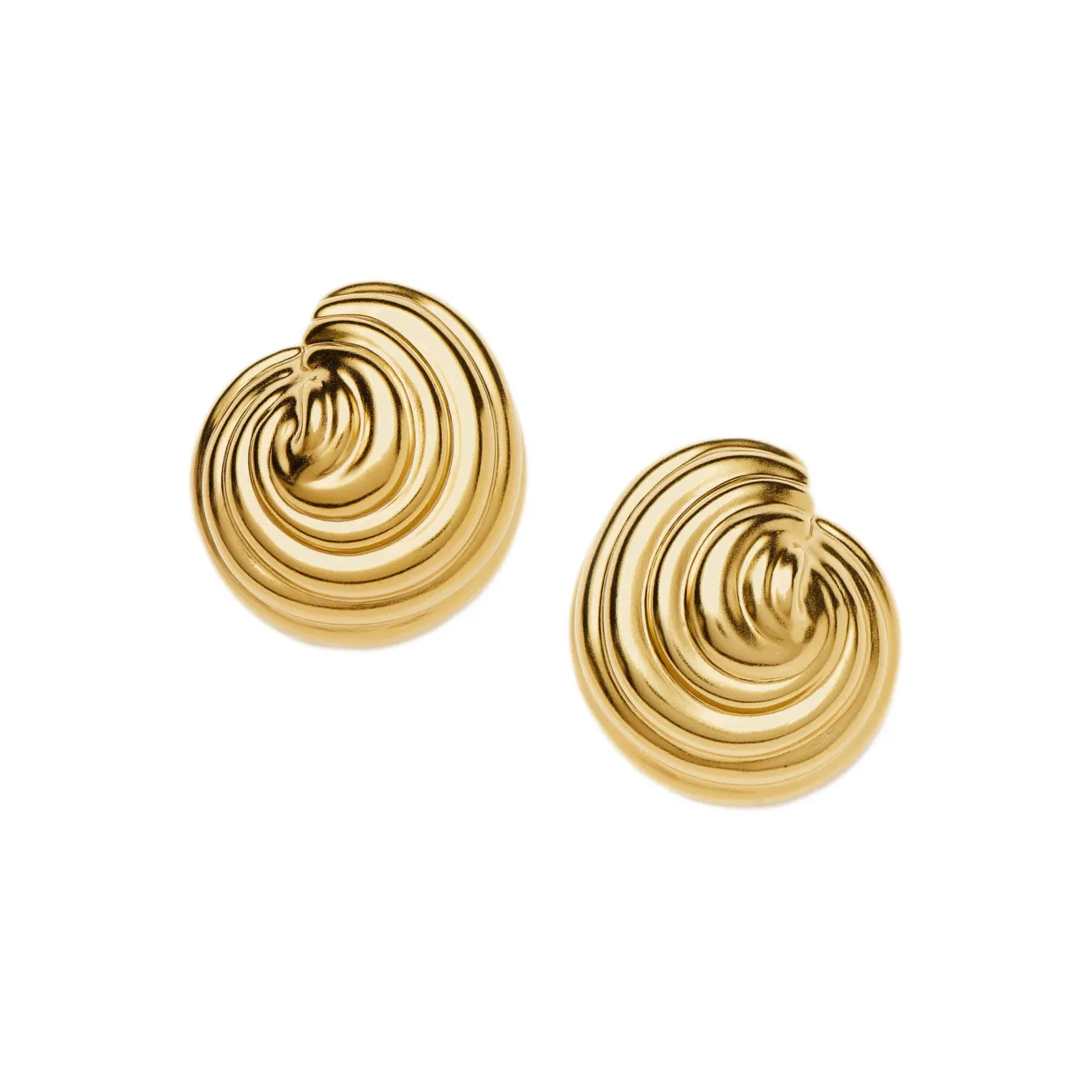 Spiral Dome Oversized Stud Earrings