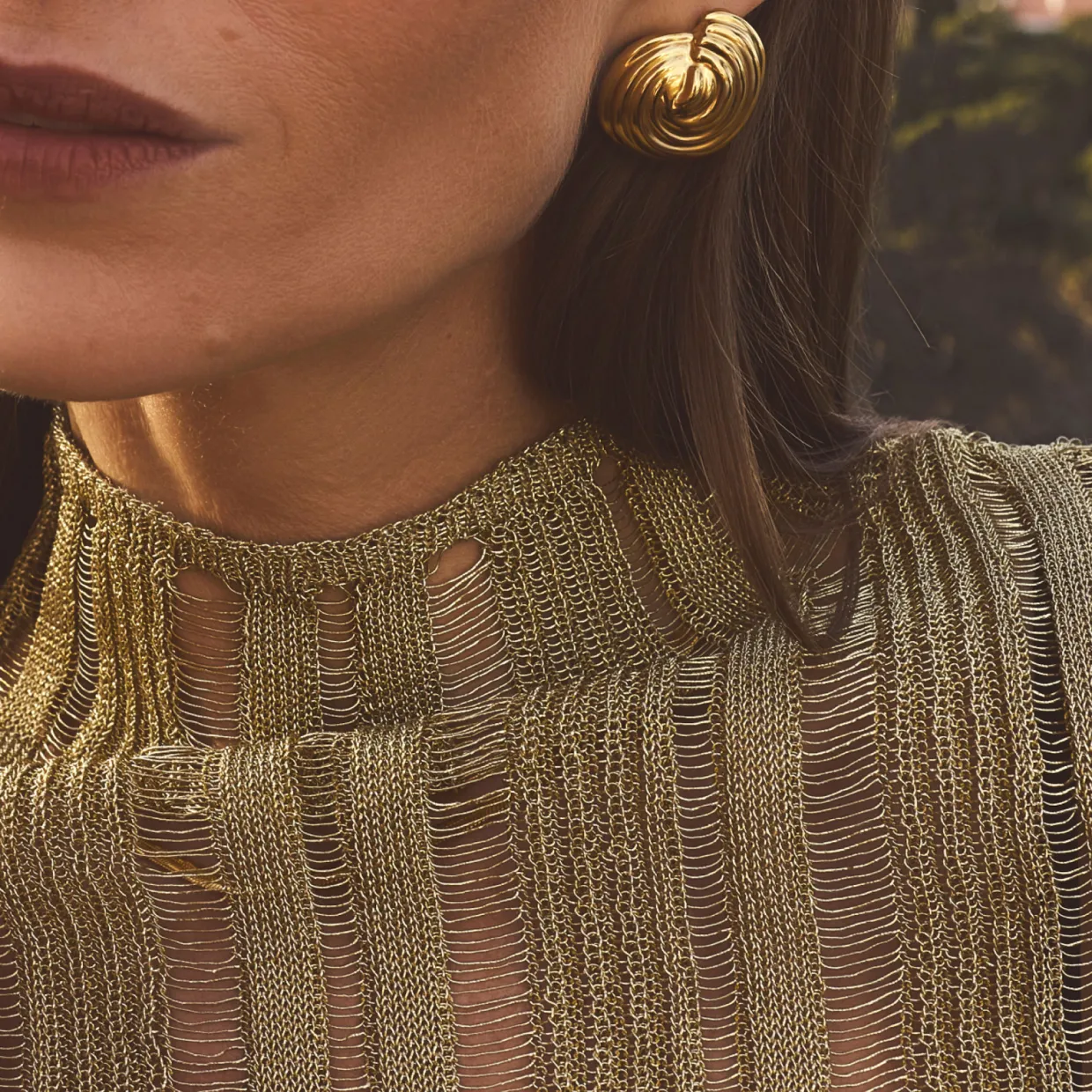 Spiral Dome Oversized Stud Earrings