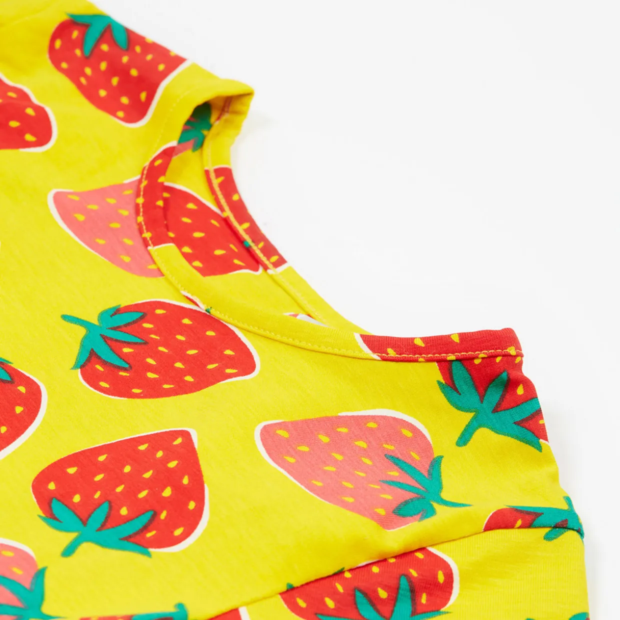 Spring Strawberry Skater Dress