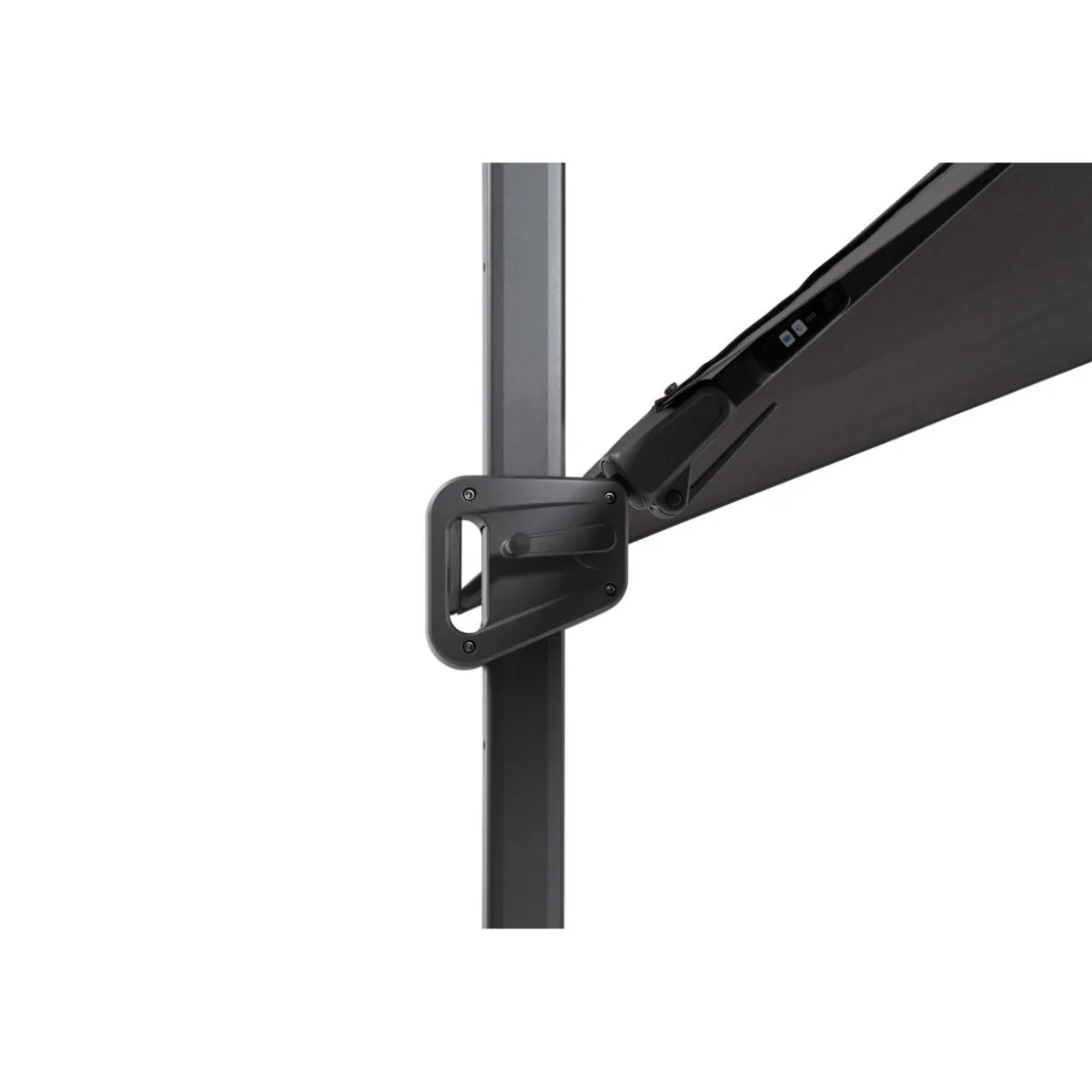 Square Glow Parasol & Cover Anthracite 3m