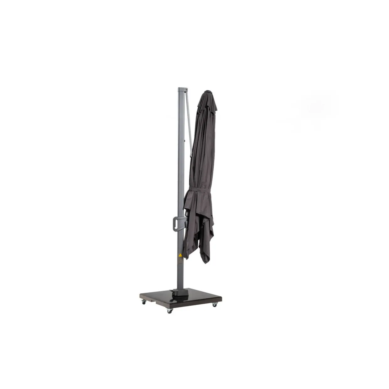 Square Glow Parasol & Cover Anthracite 3m