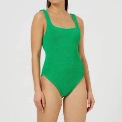 Square Neck Crinkle Swimsuit