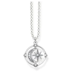 Star & Moon Silver Necklace