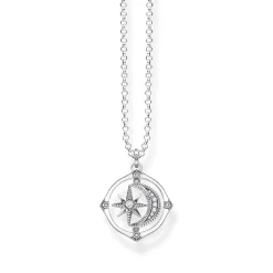 Star & Moon Silver Necklace