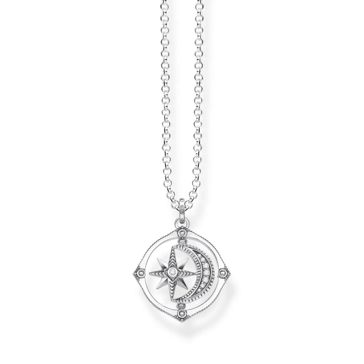 Star & Moon Silver Necklace