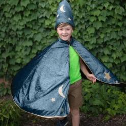 Starry Night Wizard Cape & Hat Two-Piece Set