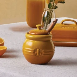 Stoneware Honey Pot and Dipper