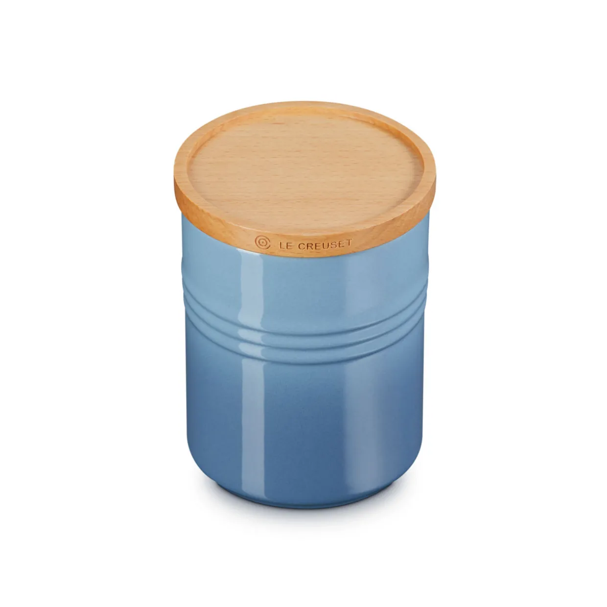 Stoneware Medium Storage Jar With Wooden Lid