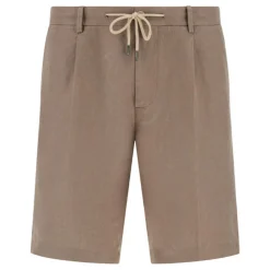 Straight Leg Linen Shorts