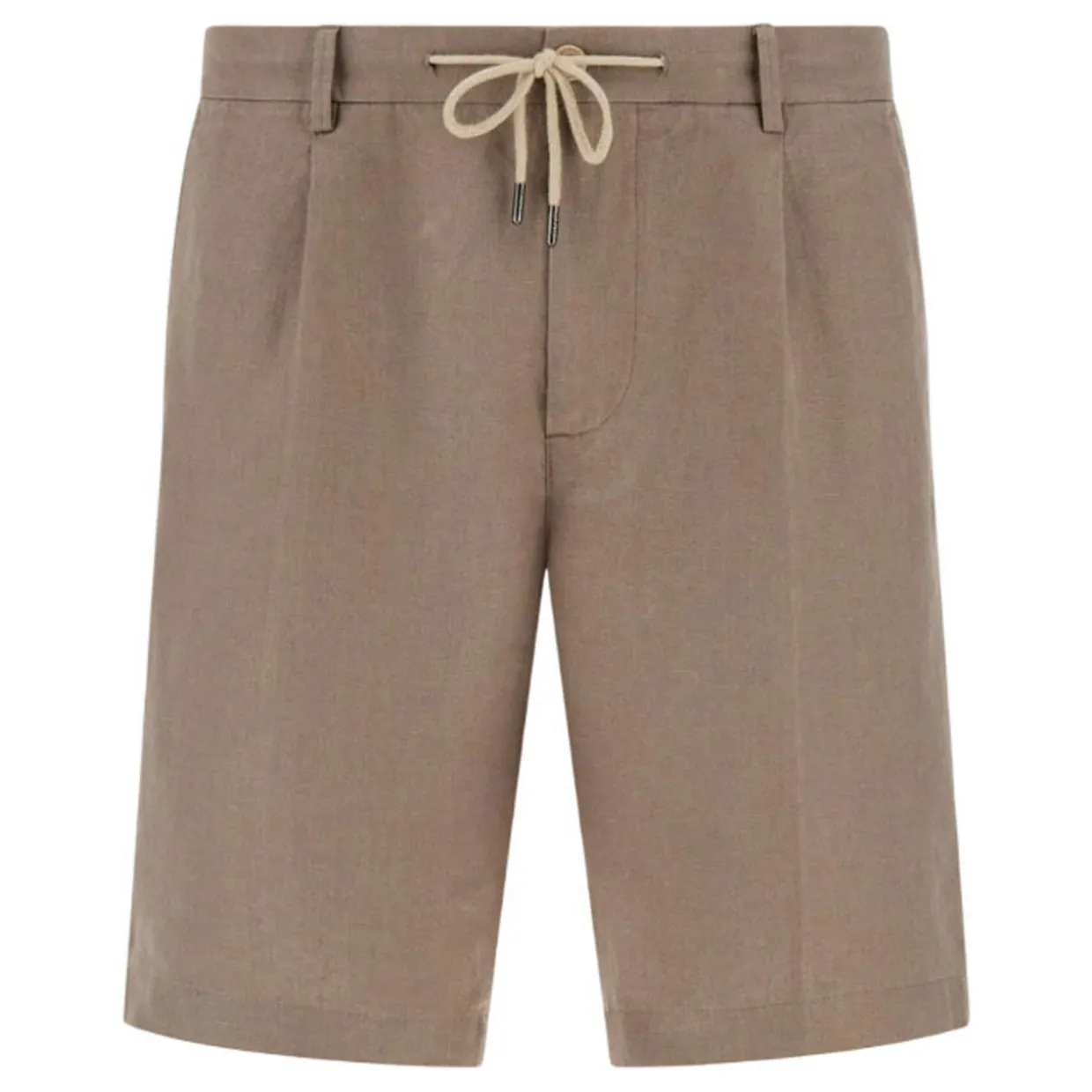 Straight Leg Linen Shorts