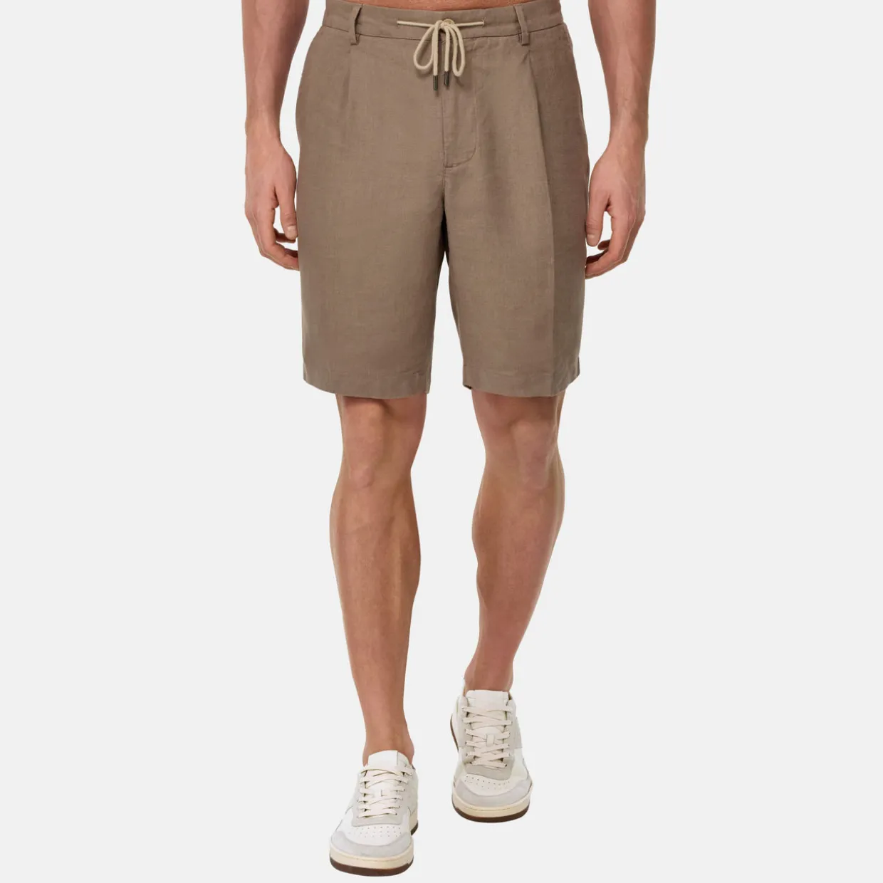 Straight Leg Linen Shorts