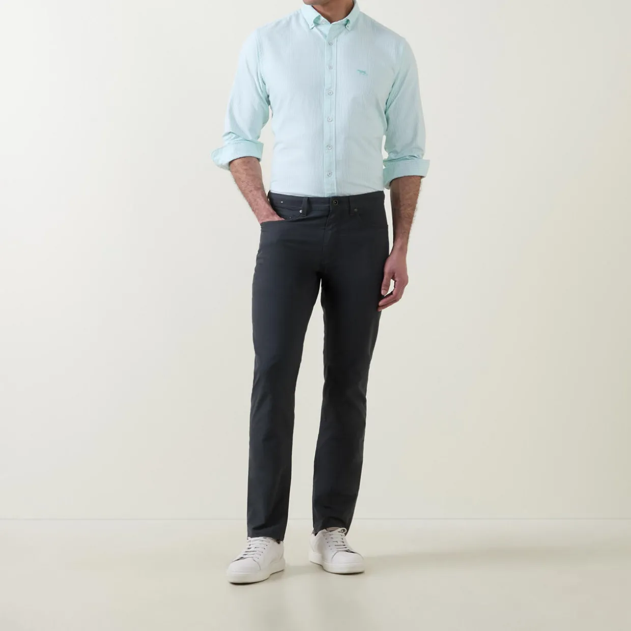 Straight-Fit Mid-Rise Jeans