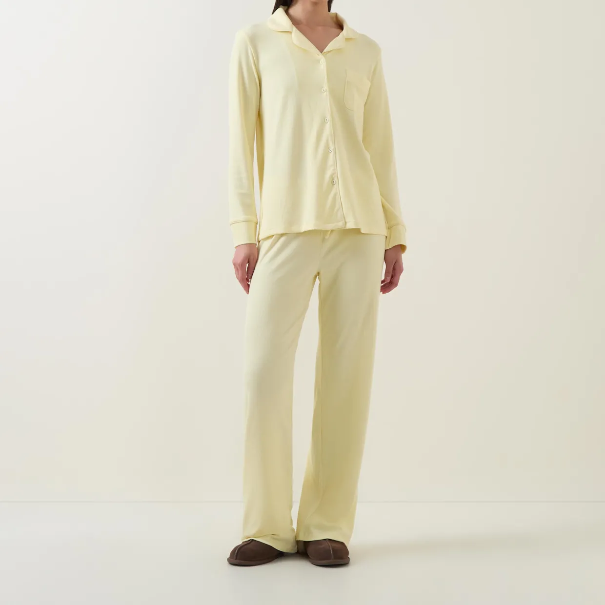 Stretch Rib Long Pyjama Set