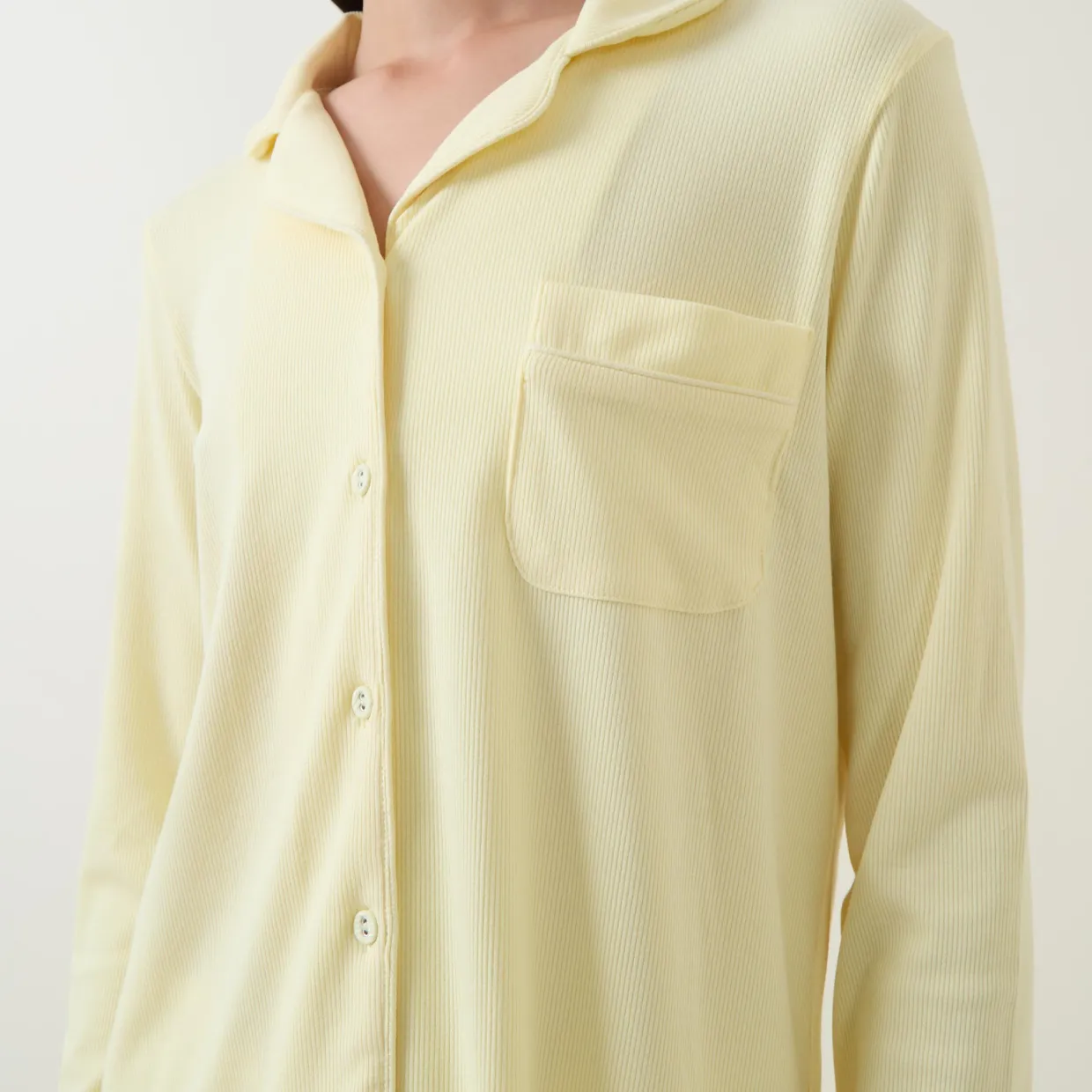 Stretch Rib Long Pyjama Set