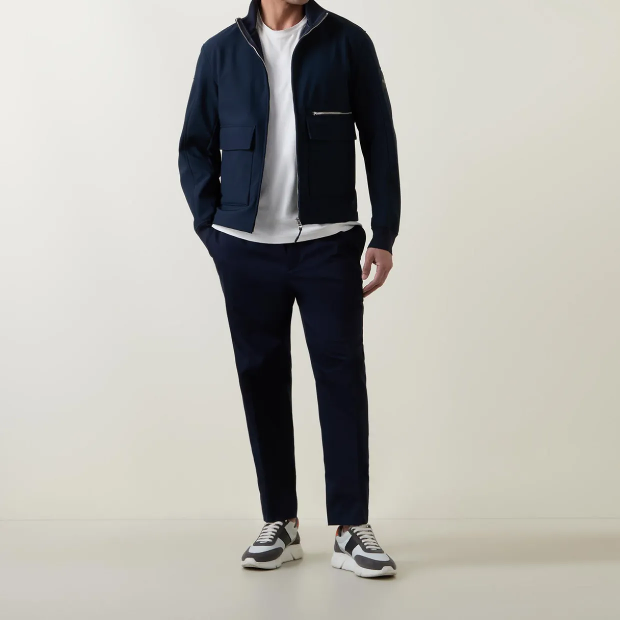 Stretch Straight Leg Trousers