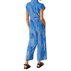 Stripe Drawstring Pocket Jumpsuit