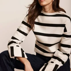 Striped Cuff Detail Sweatshirt