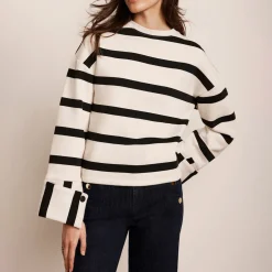 Striped Cuff Detail Sweatshirt