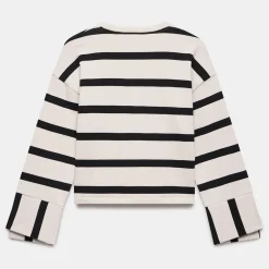 Striped Cuff Detail Sweatshirt