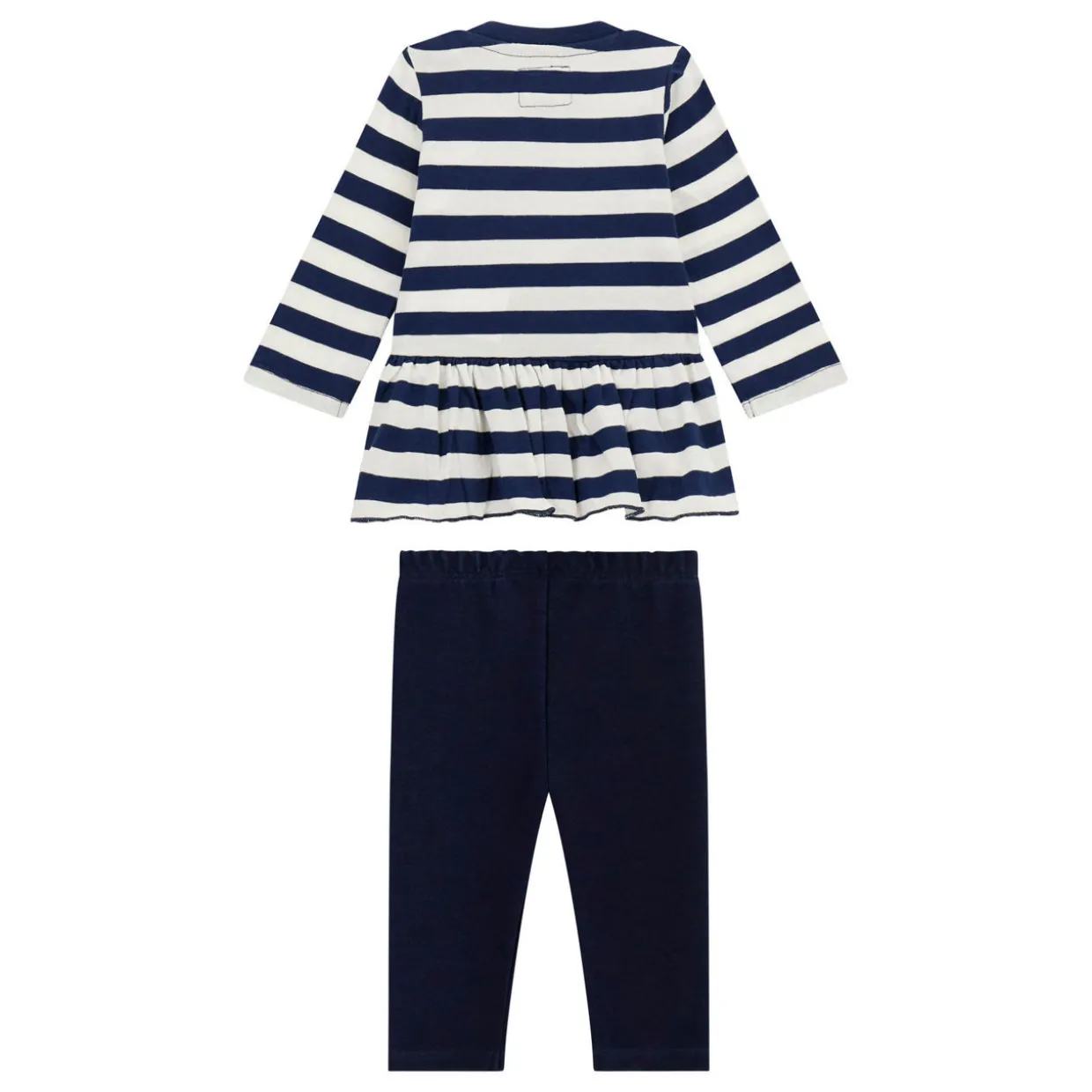 Striped Logo Top & Leggings Two-Piece Set