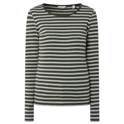 Striped Rib Long-Sleeved T-Shirt