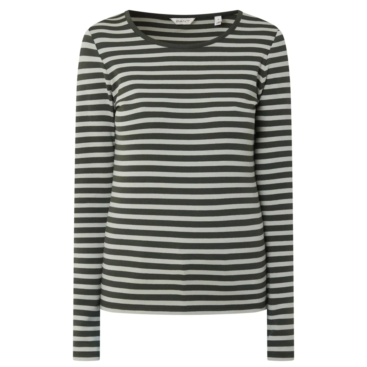Striped Rib Long-Sleeved T-Shirt