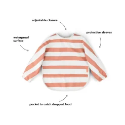 striped Sleeved Pocket Bib