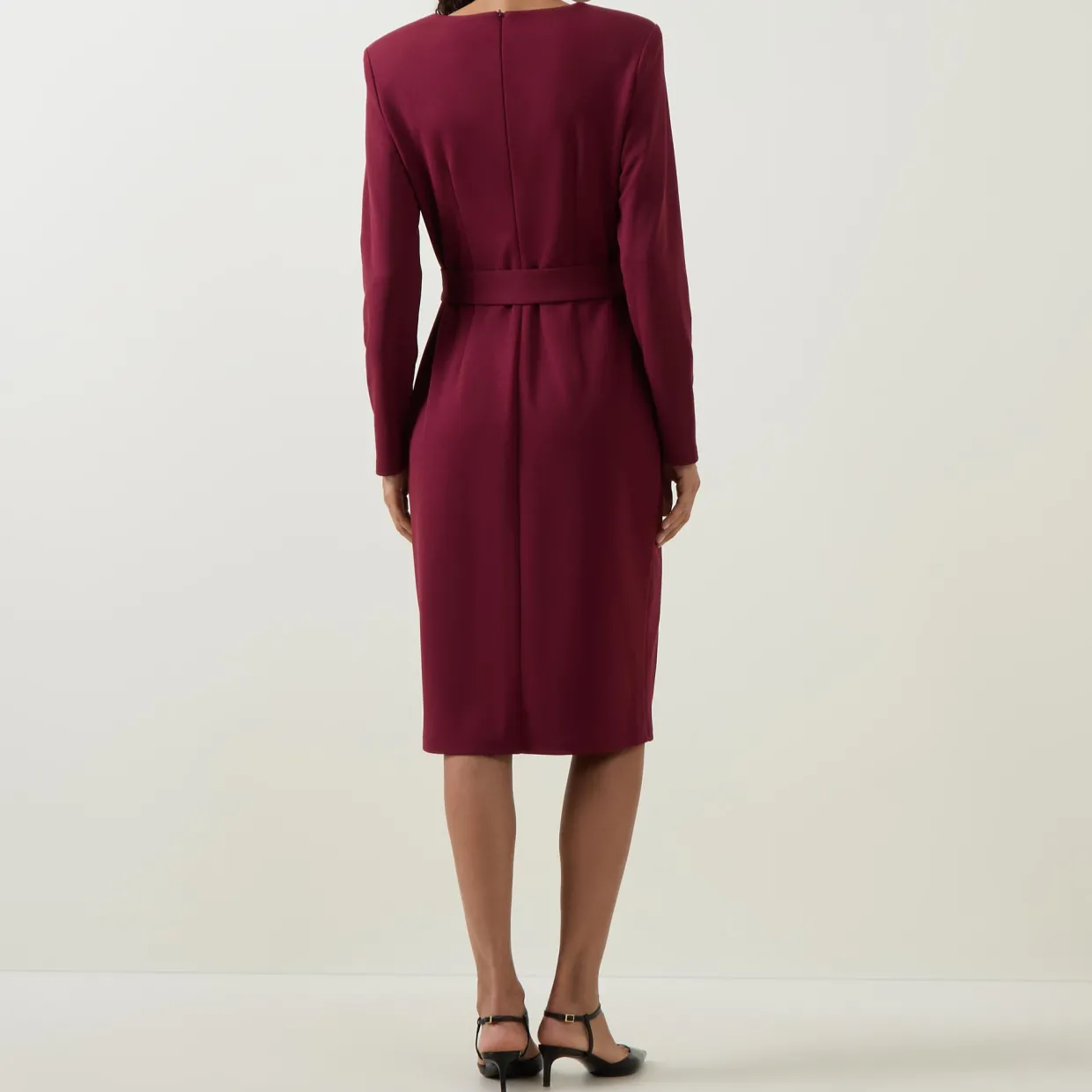 Structured Belted Shirt Dress