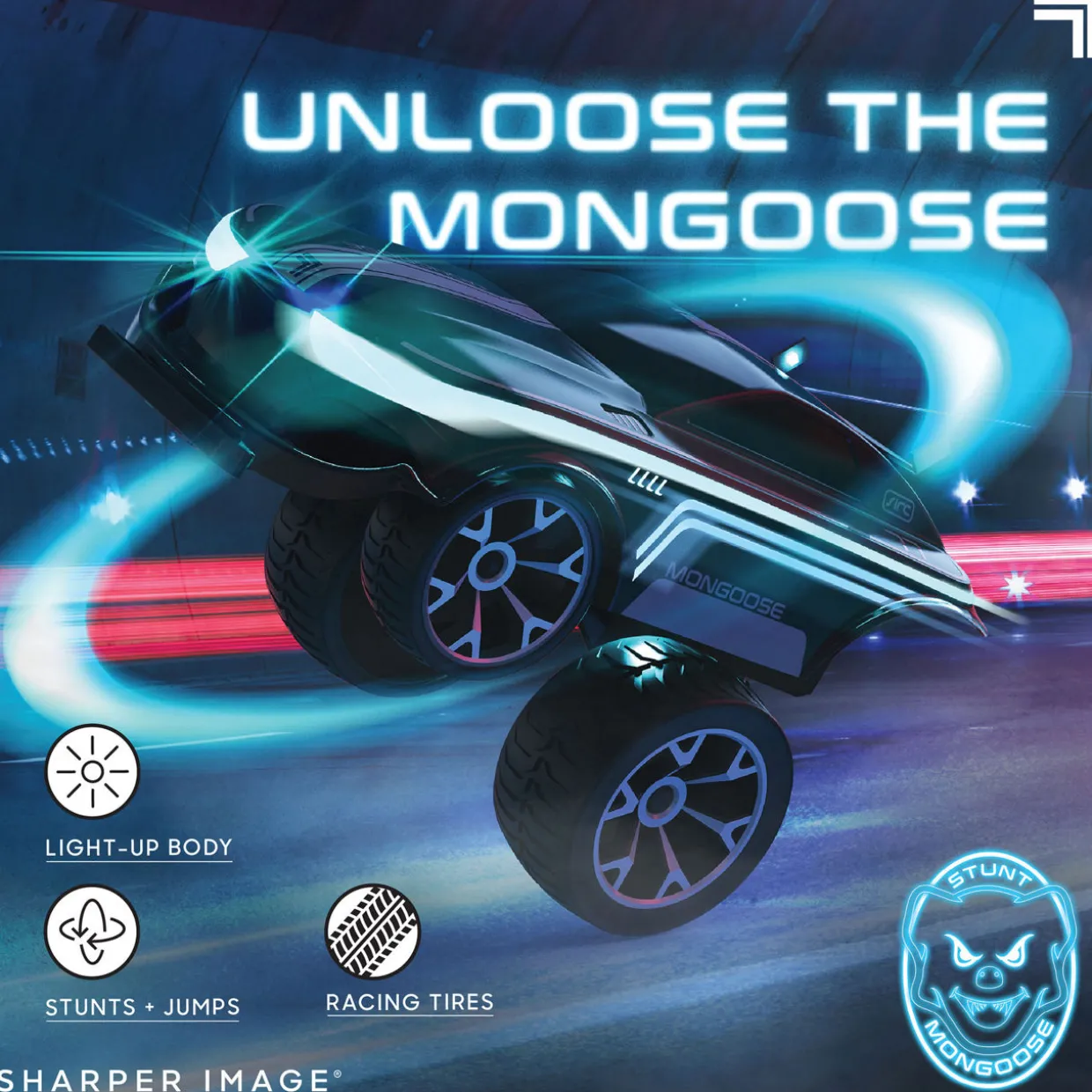 Stunt Mongoose LED Remote Control Car