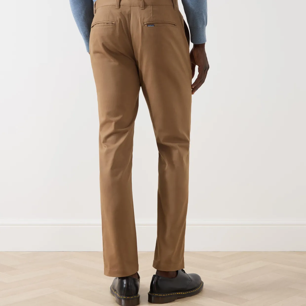 Suede Sateen Tailored Trousers