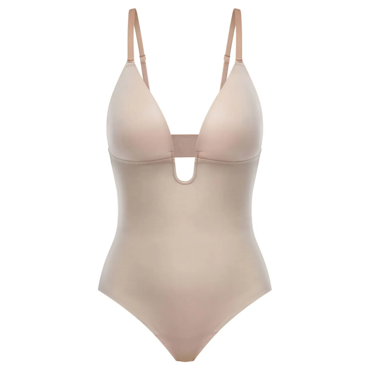 Suit Your Fancy Medium Control Plunge Low Back Thong Bodysuit