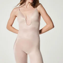 Suit Your Fancy Medium Control Plunge Low Back Mid-Thigh Bodysuit