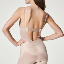 Suit Your Fancy Medium Control Plunge Low Back Mid-Thigh Bodysuit