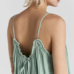 Summer Draped Textured Slip Dress