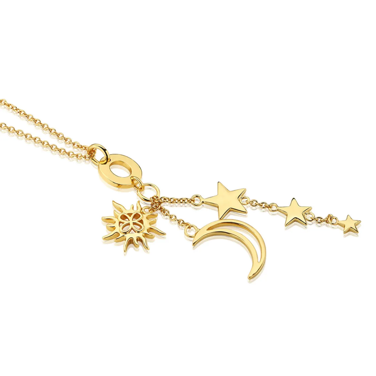 Sun, Moon & Star Charm Necklace