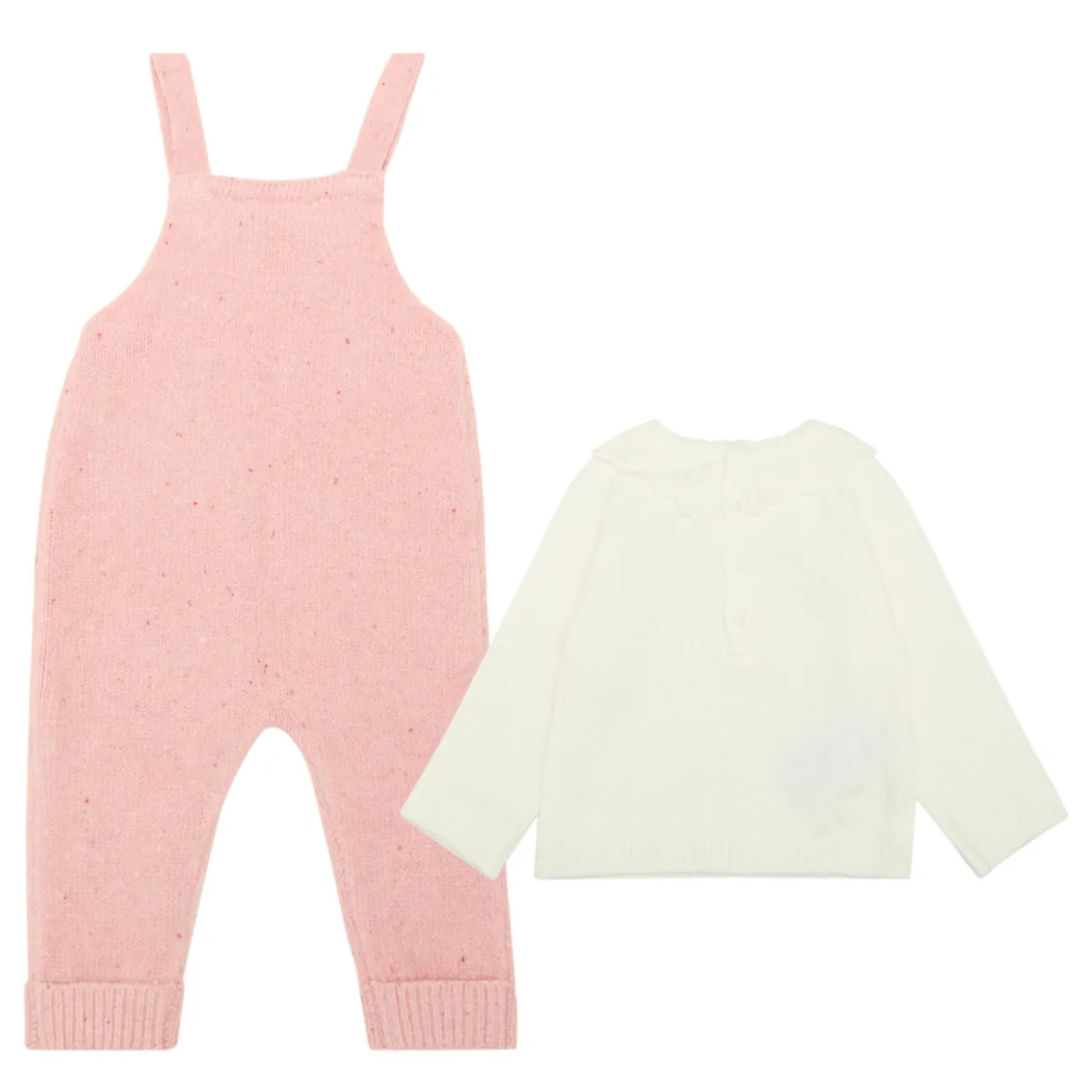 Sweater & Knitted Dungarees Two-Piece Set