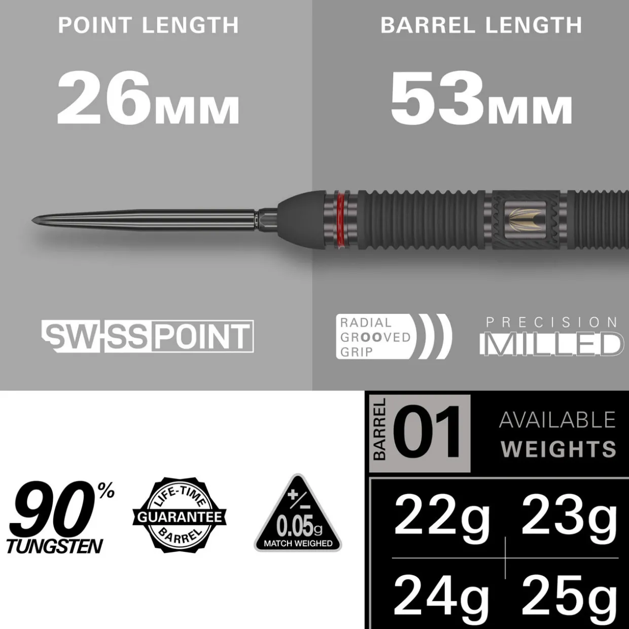 Target Scope 90% Tungsten Darts