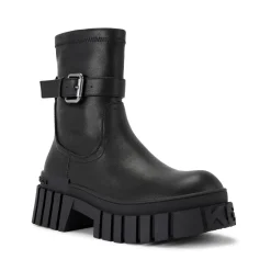 Tegan Sock Buckle Biker Boots