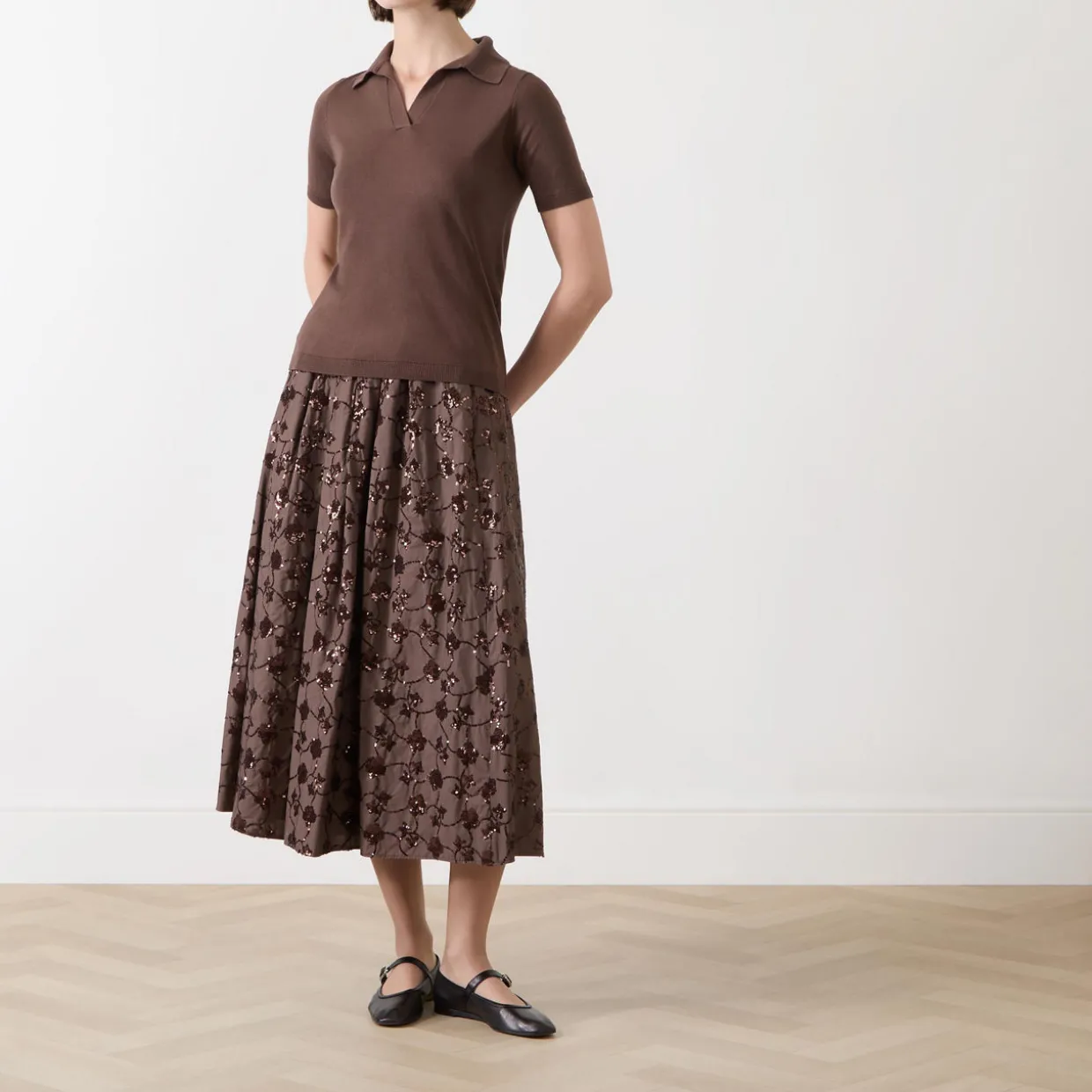 Tempra Sequinned Skirt