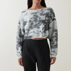 Textured Cropped Sweater
