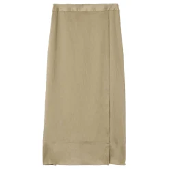 Textured Seam Side Slit Skirt