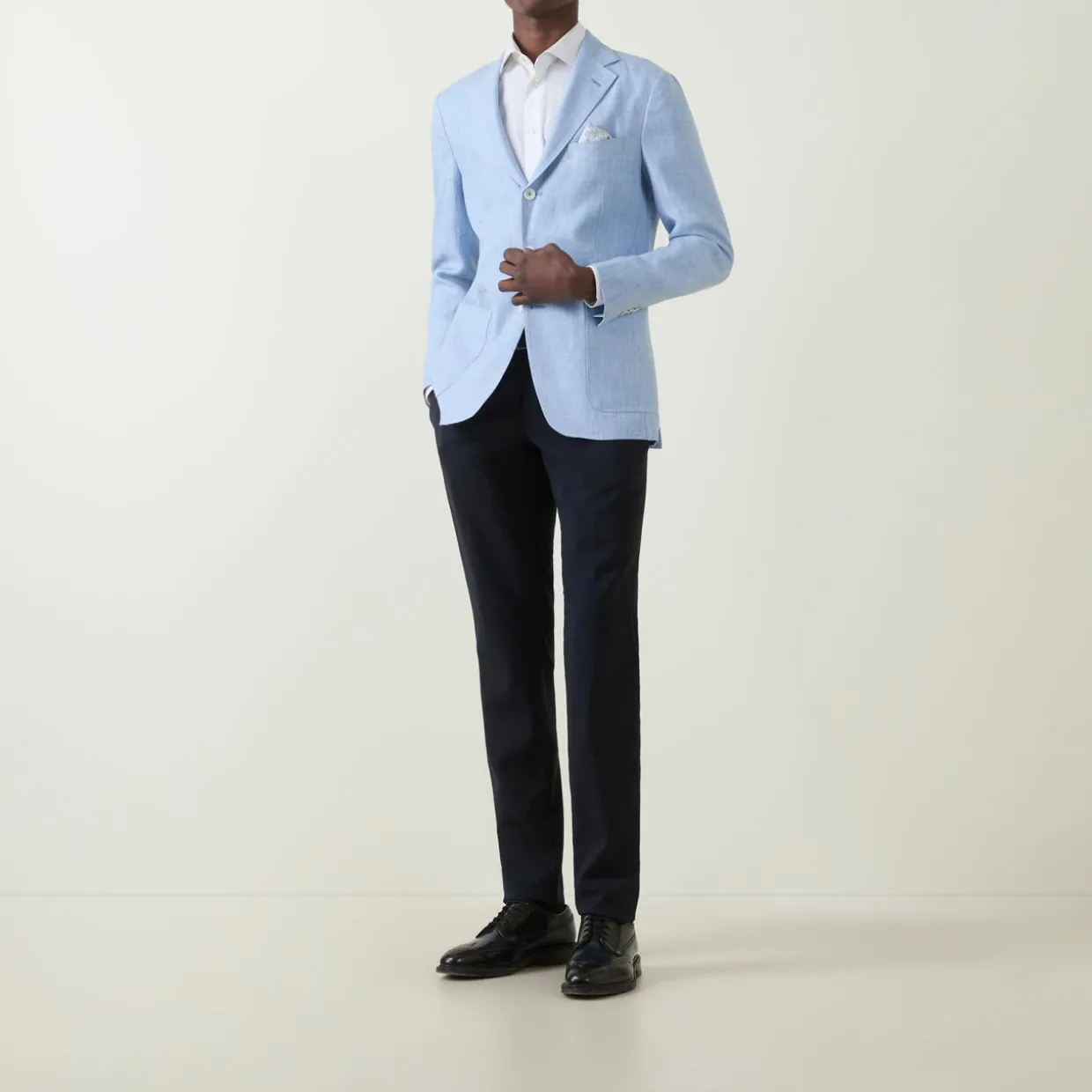 Textured Single-Breasted Blazer