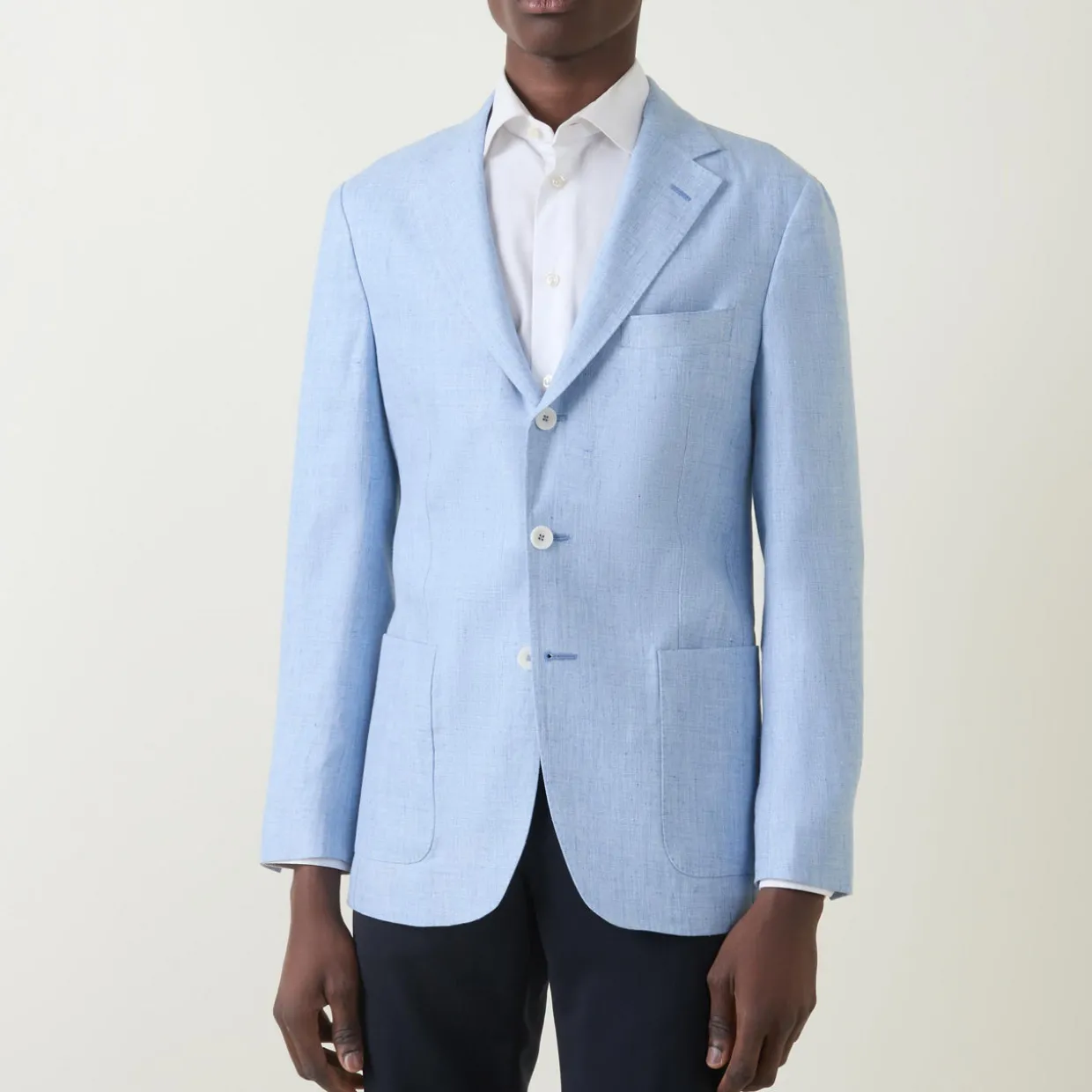 Textured Single-Breasted Blazer