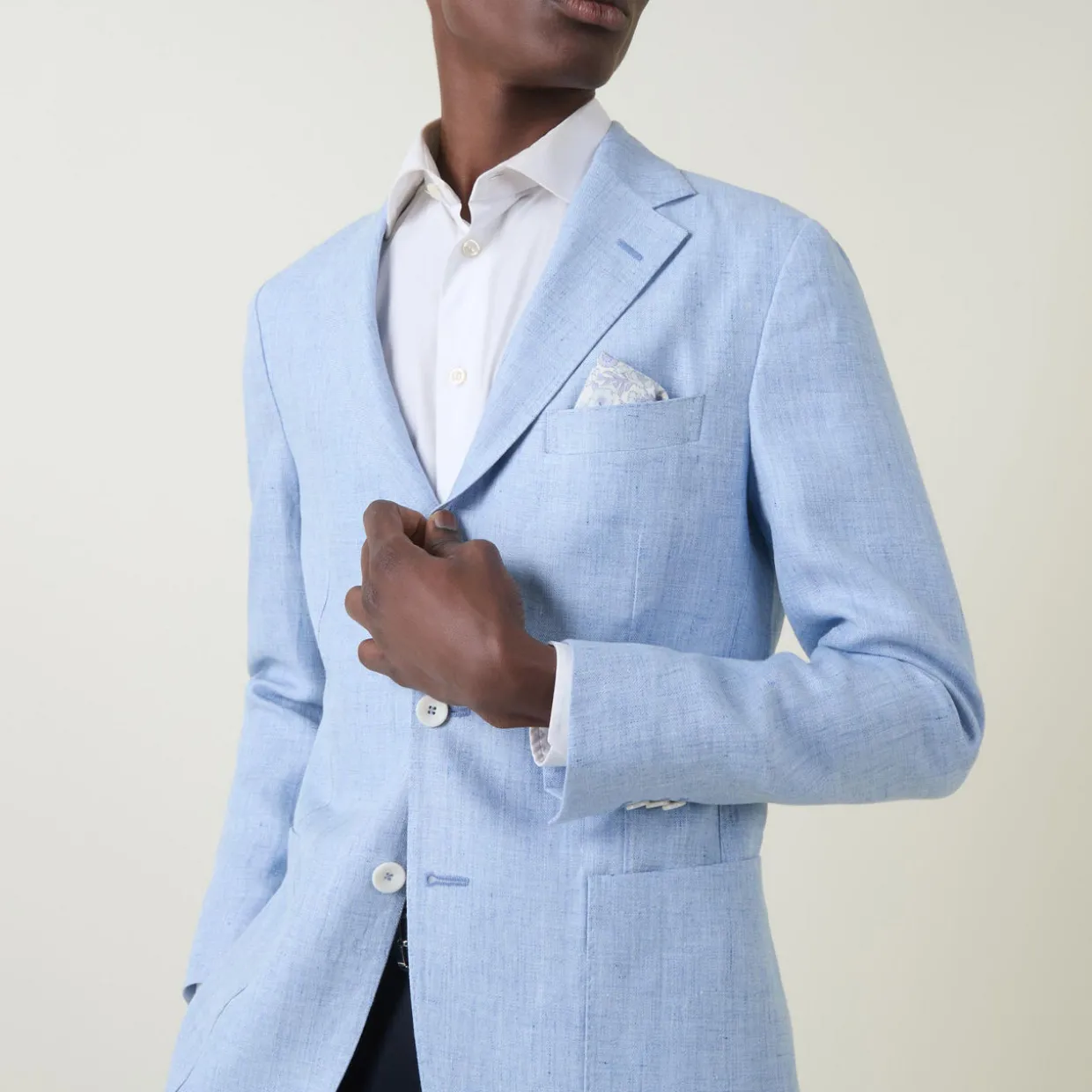 Textured Single-Breasted Blazer
