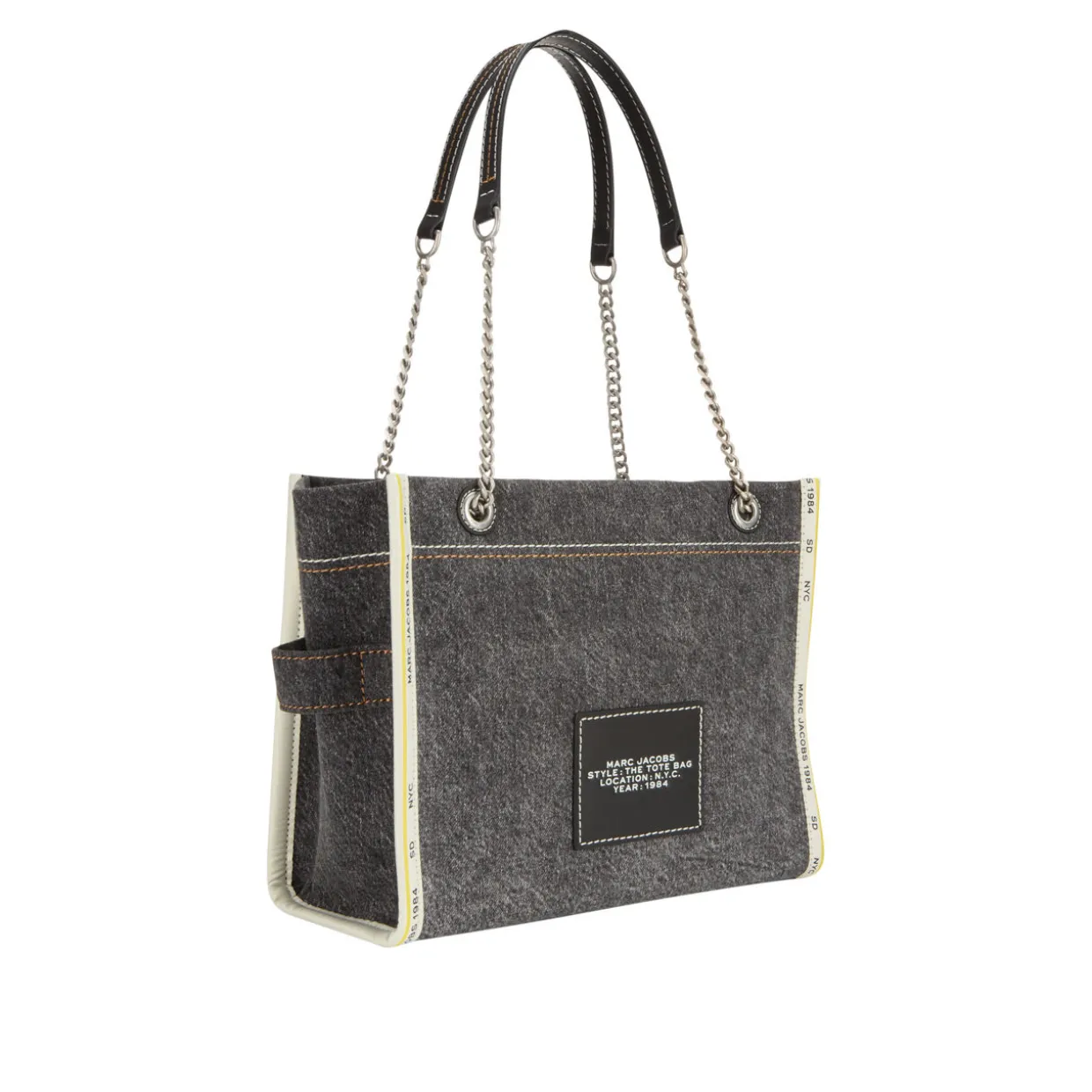 The Denim Chain Medium Tote Bag