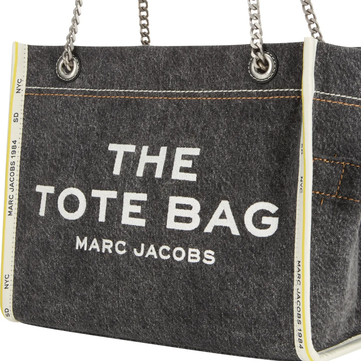 The Denim Chain Medium Tote Bag