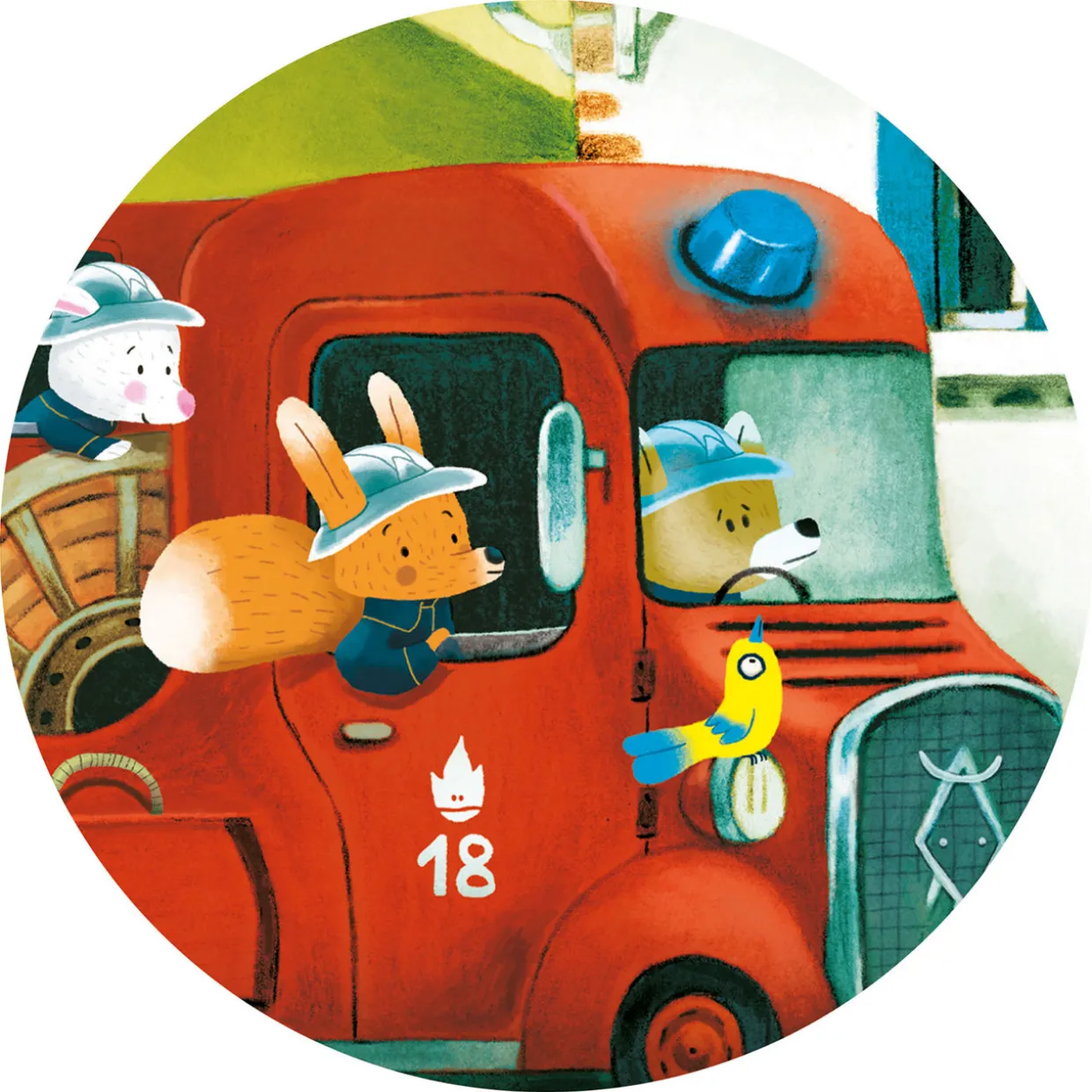 The Fire Truck 16-Piece Puzzle