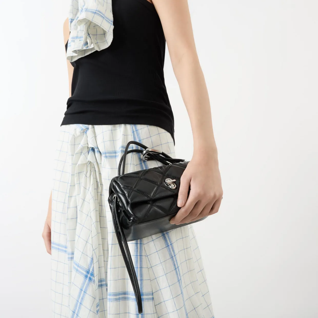 The Quilted Mini Dual Shoulder Bag