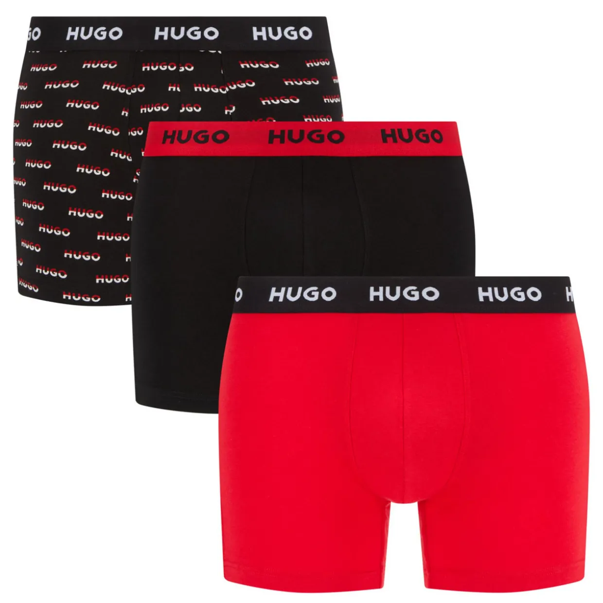 Three-Pack Assorted Logo Boxer Briefs