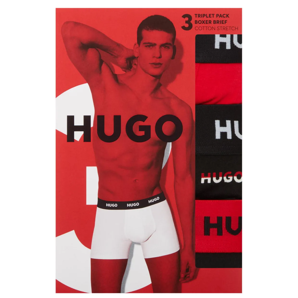 Three-Pack Assorted Logo Boxer Briefs